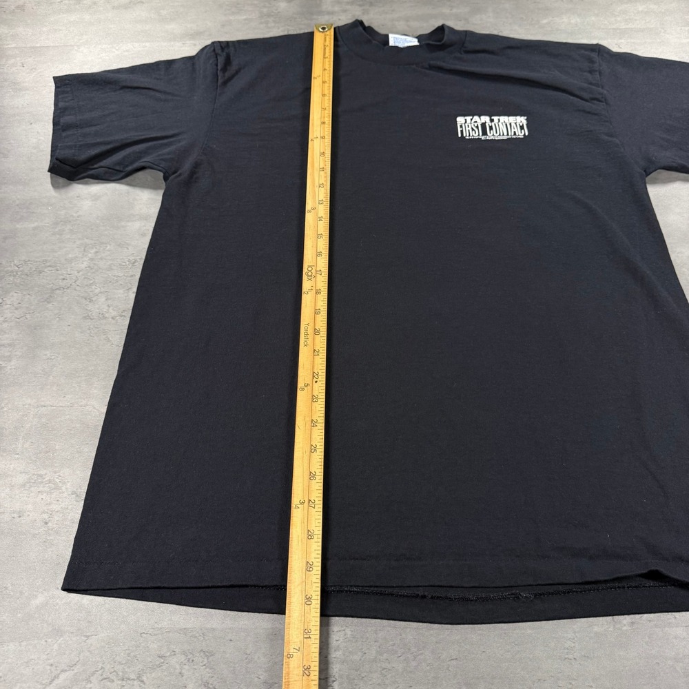 Vintage 1996 Star Trek First Contact Movie Promo T-Shirt XL Black Paramount‎ USA - Picture 4 of 9